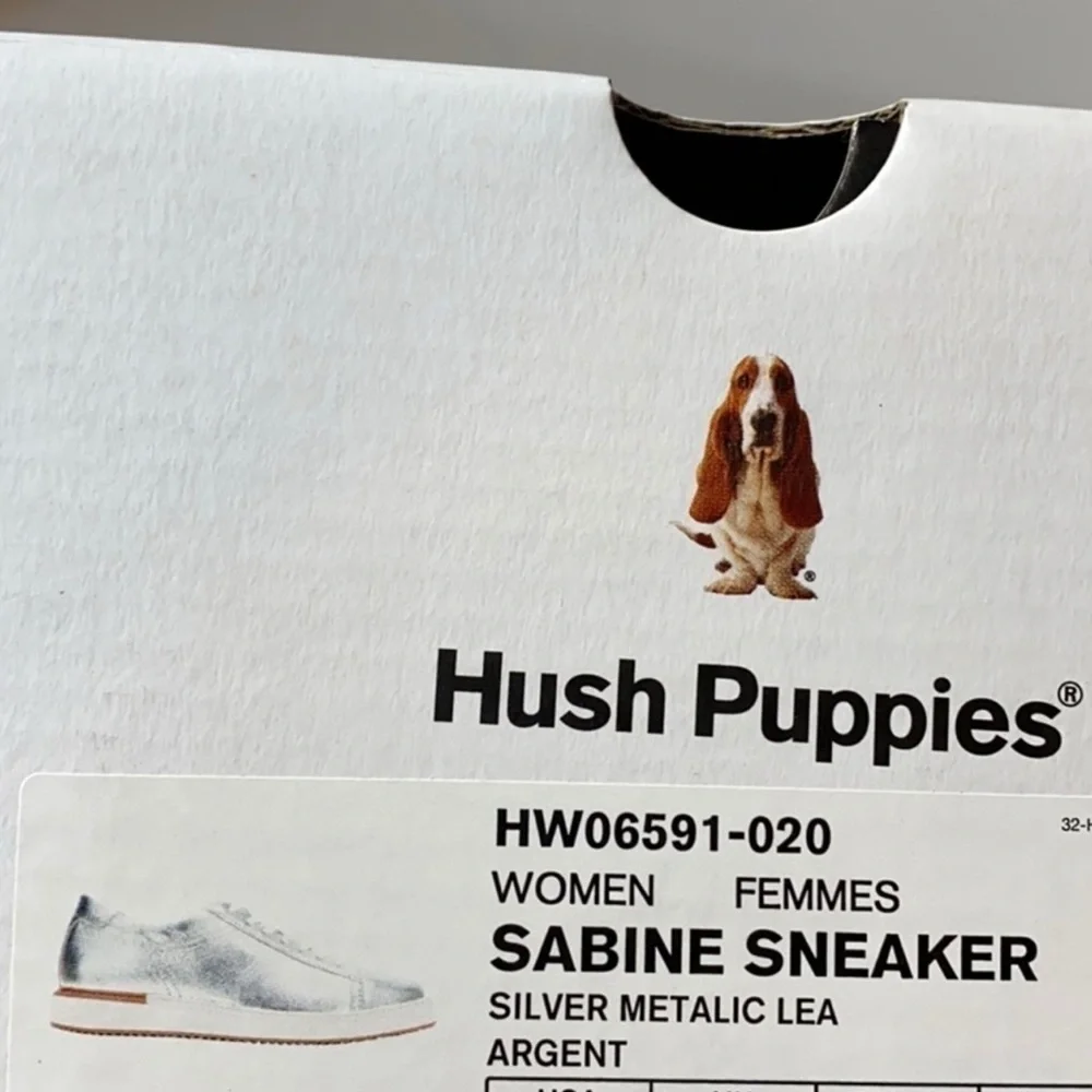 Hush Puppies Sabine silver leather sneakers - Picture 8 of 8
